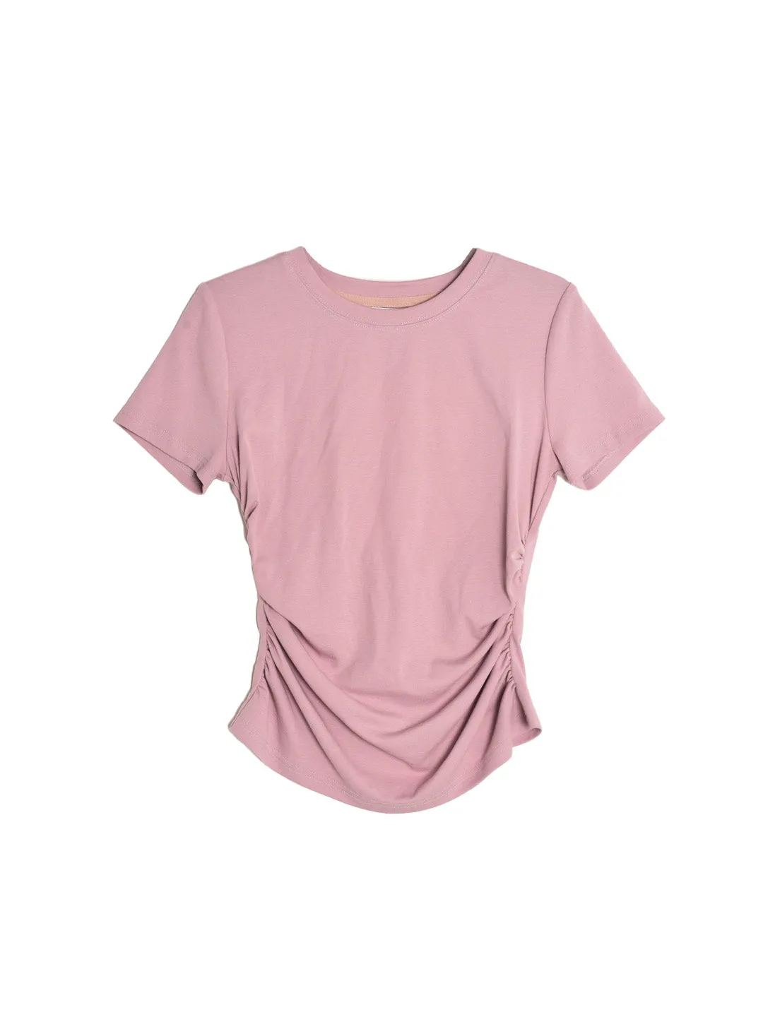 Stella Round Neck Cotton T-shirt - Blue