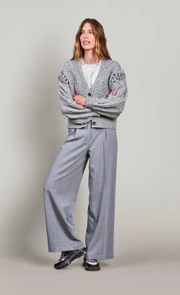 Summum Balloon Sleeve Knit Cardigan