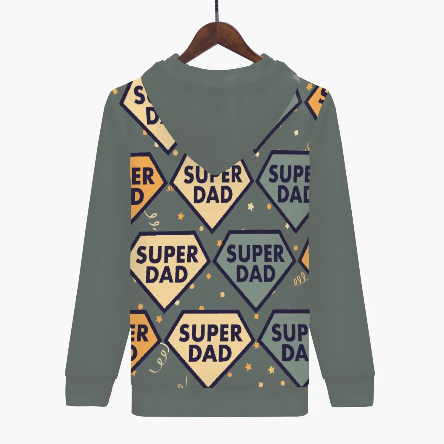 Super Dad Full Zip Up Hoodie