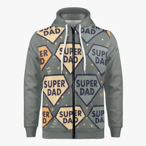Super Dad Full Zip Up Hoodie