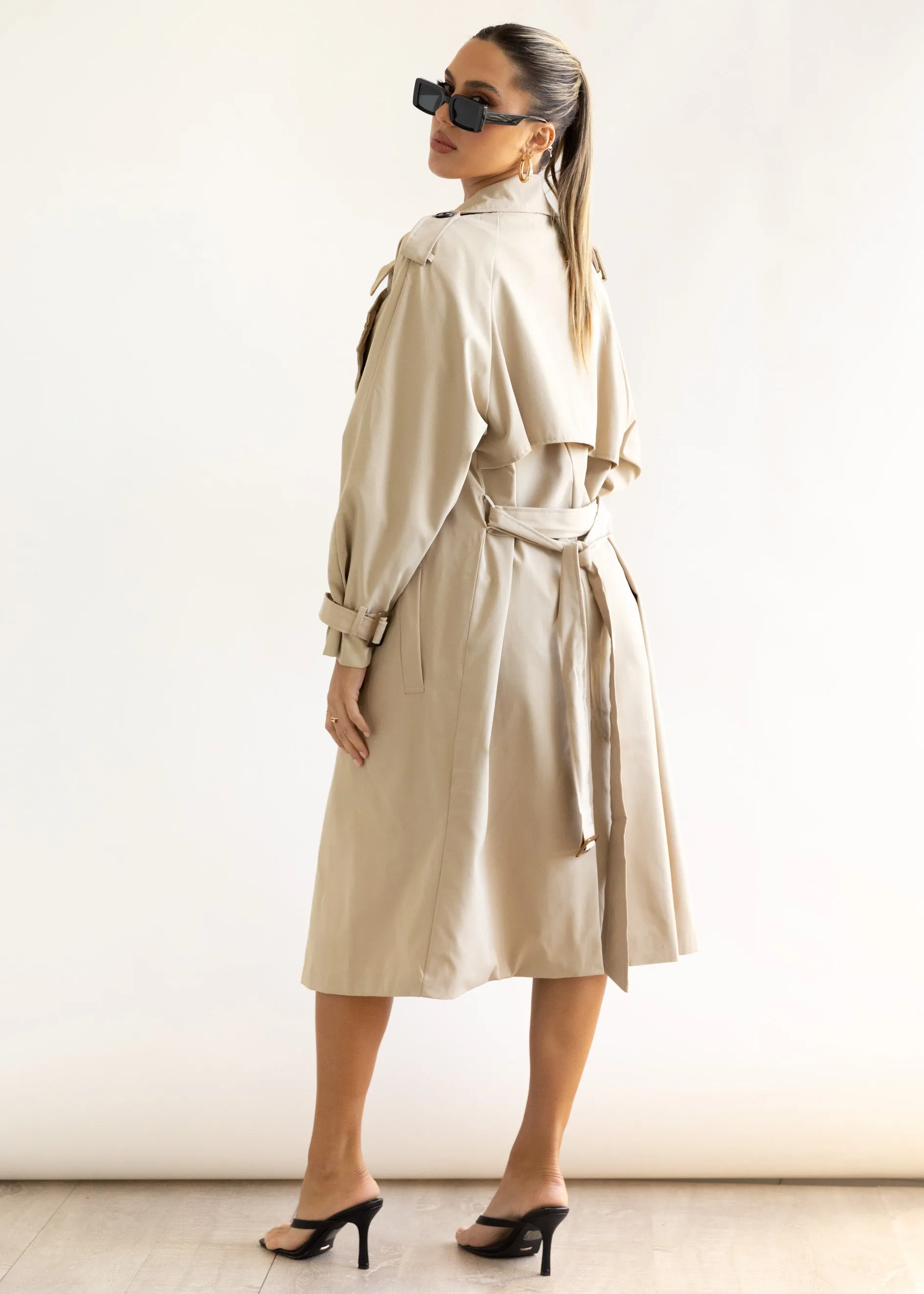 Taffie Trench Coat - Beige