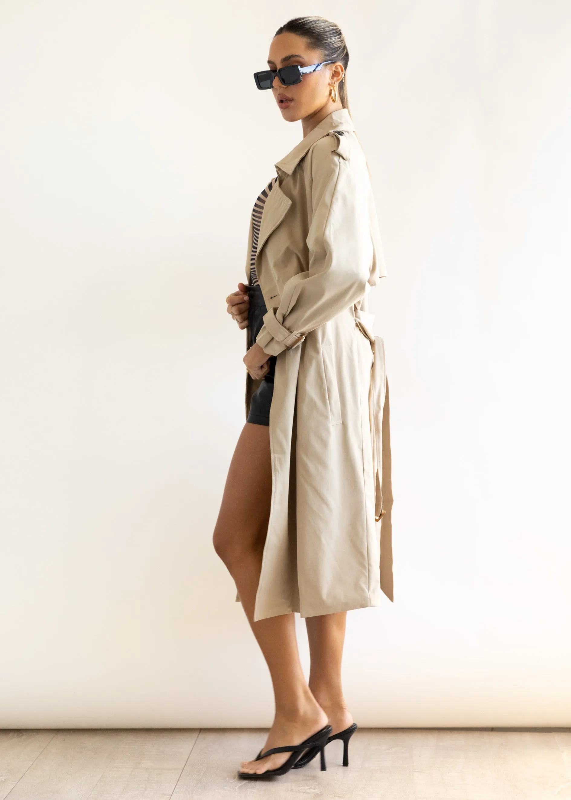 Taffie Trench Coat - Beige