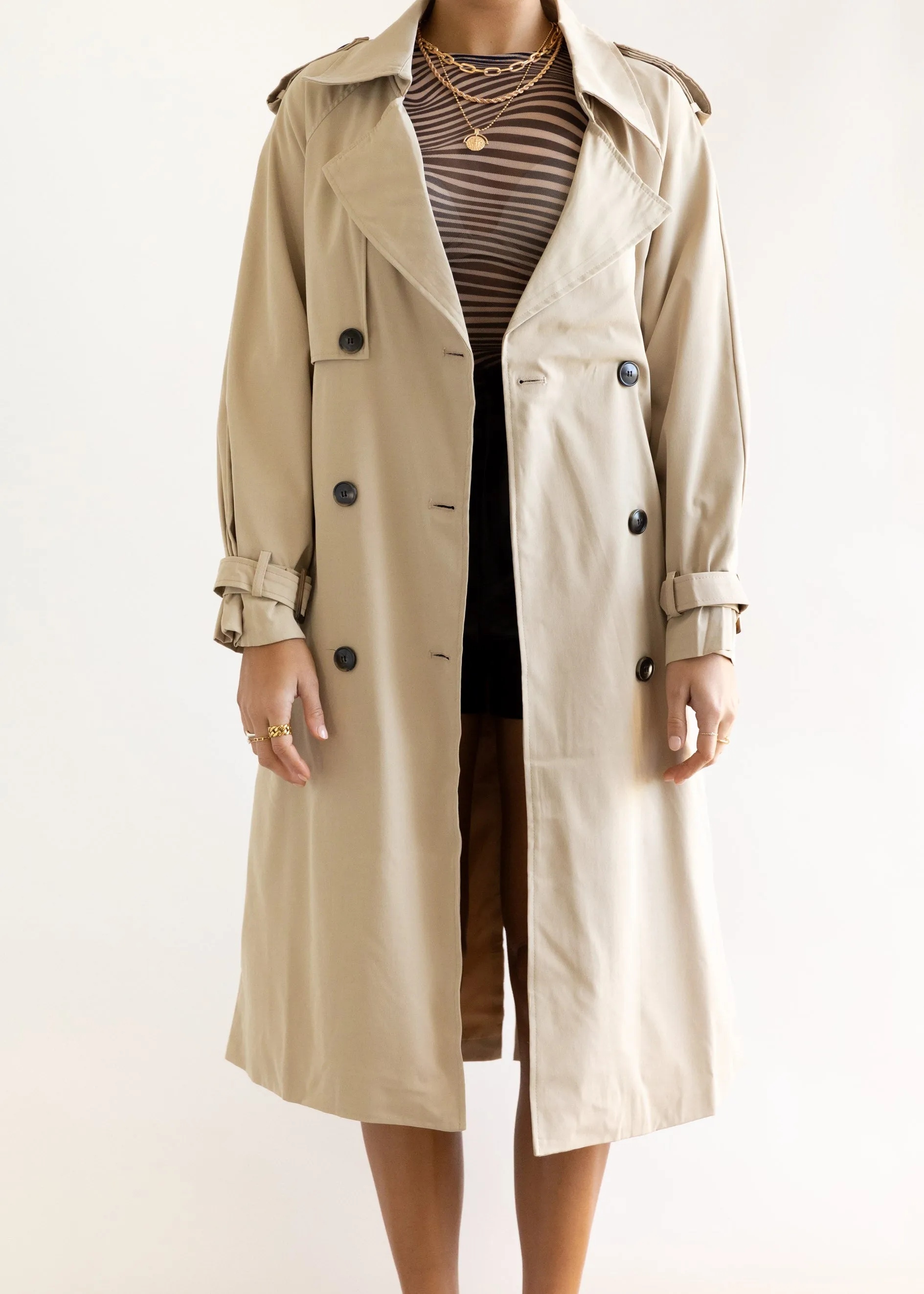 Taffie Trench Coat - Beige