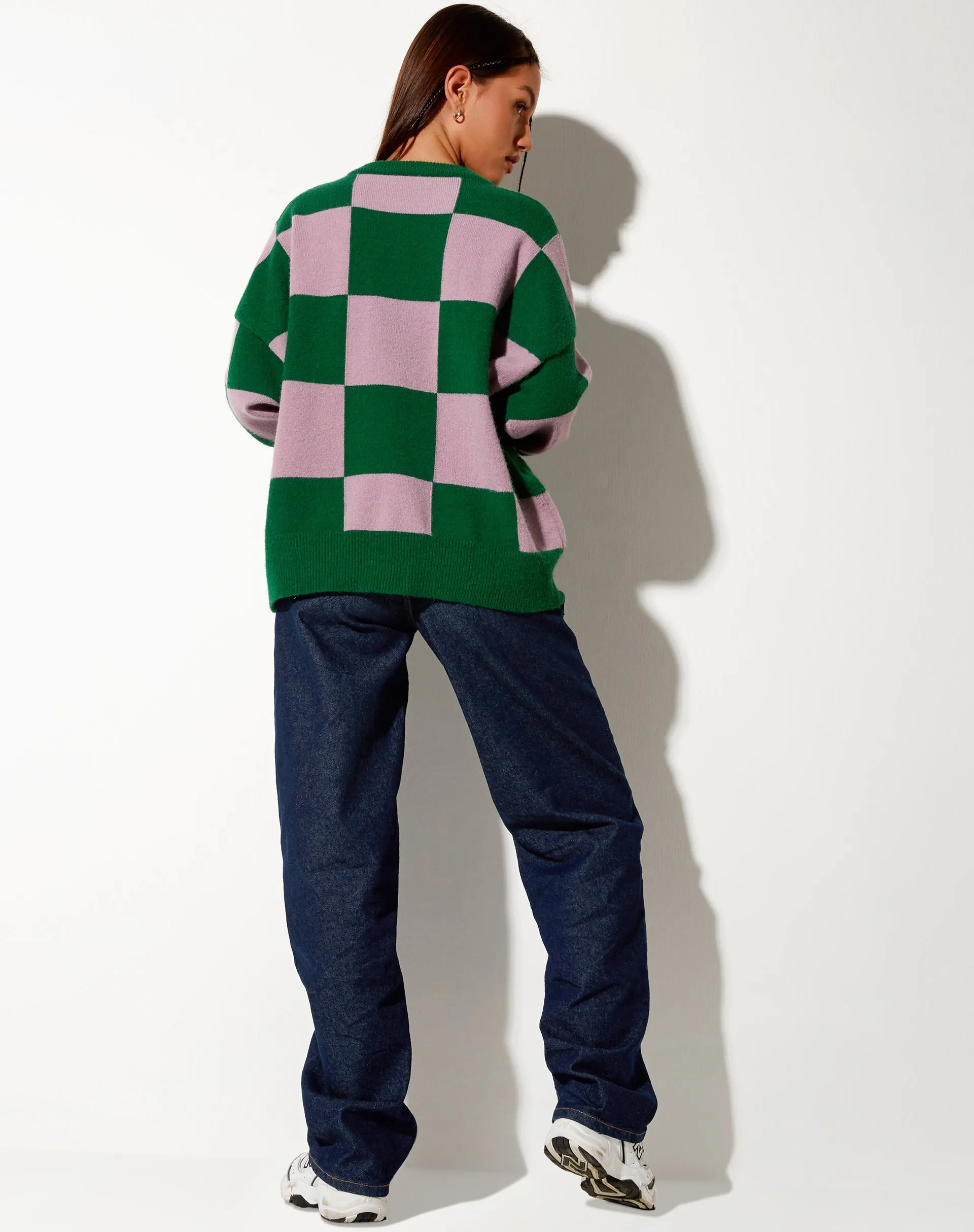 Tamari Sweatshirt in Pink and Green