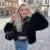Thick Cost-efficient Overcoats Chic Winter Coat Fashion Jacket Fur Warm Raccoon Blogger Girls Cropped Fluffy Fox  Trendy Reduced Women Faux Street