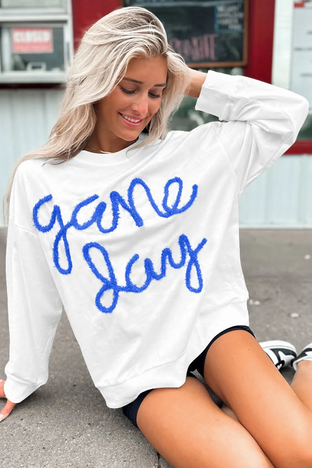 Tinsel Game Day Graphic Sweatshirt