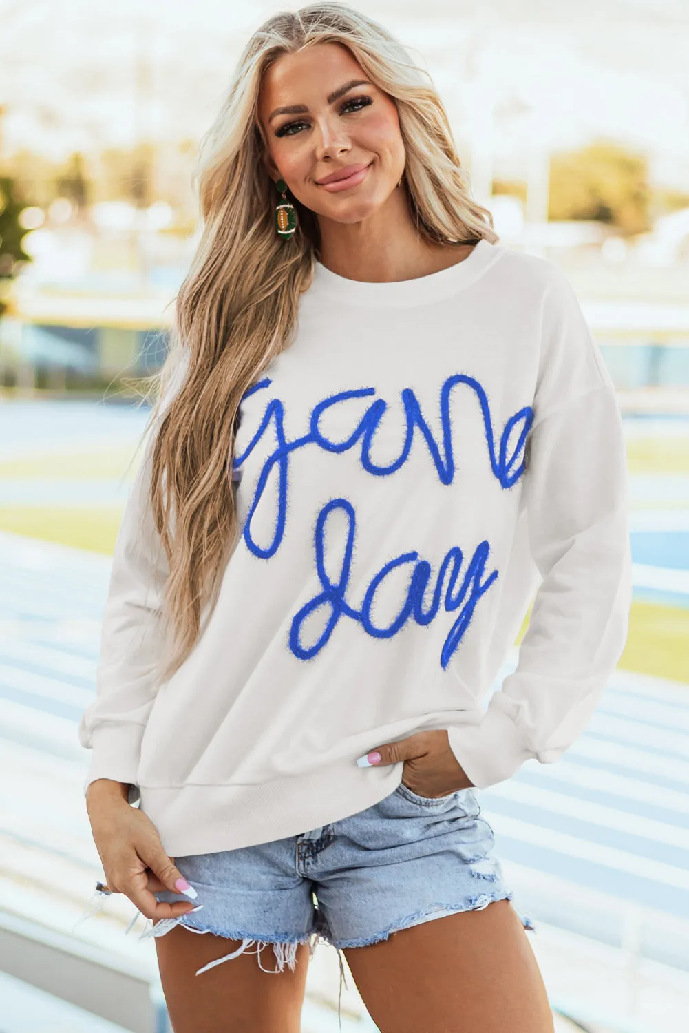 Tinsel Game Day Graphic Sweatshirt