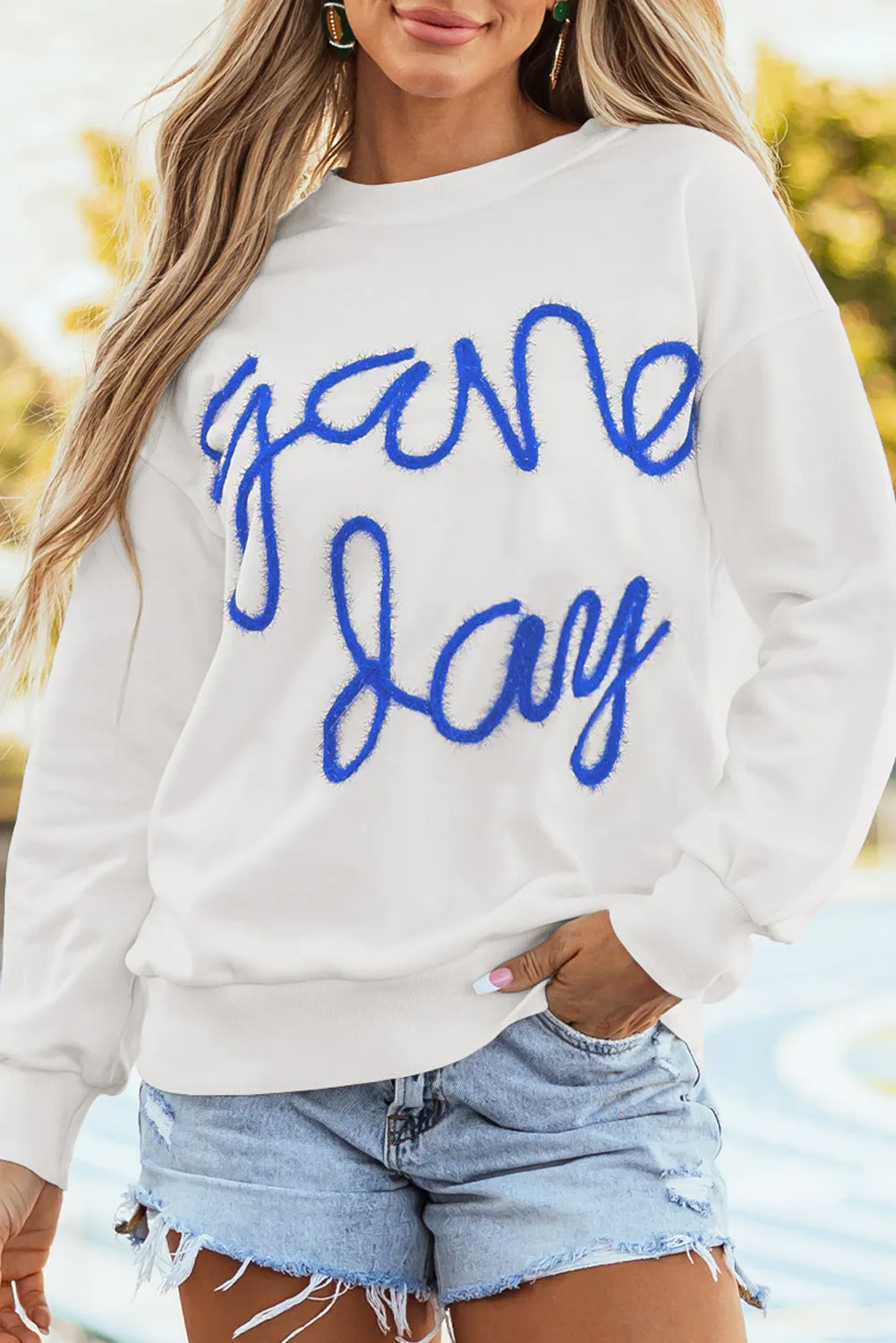 Tinsel Game Day Graphic Sweatshirt
