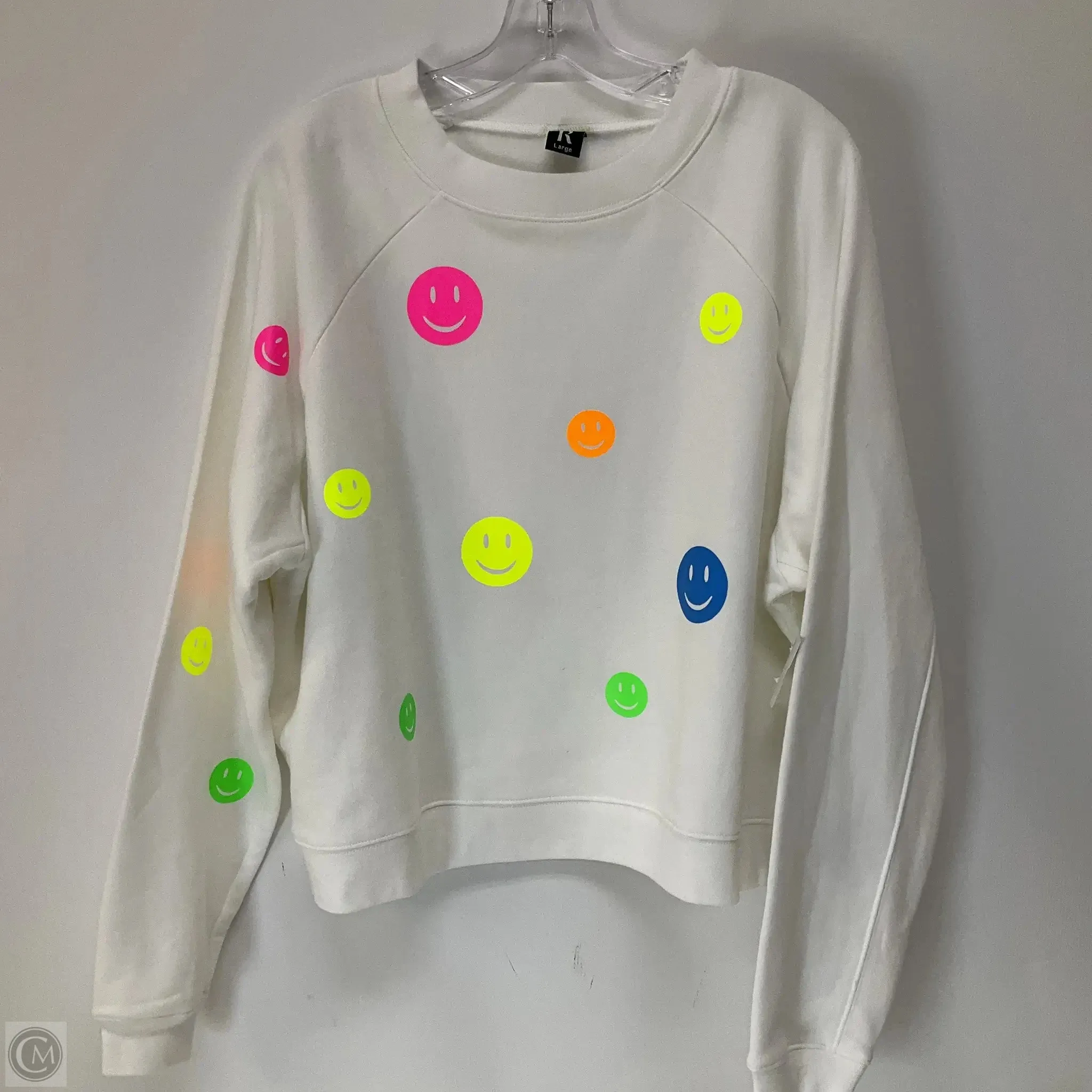 Top Long Sleeve By Cmc In White, Size: L