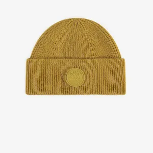 Tuque vert jaune de maille, enfant || Yellow green knitted toque, child