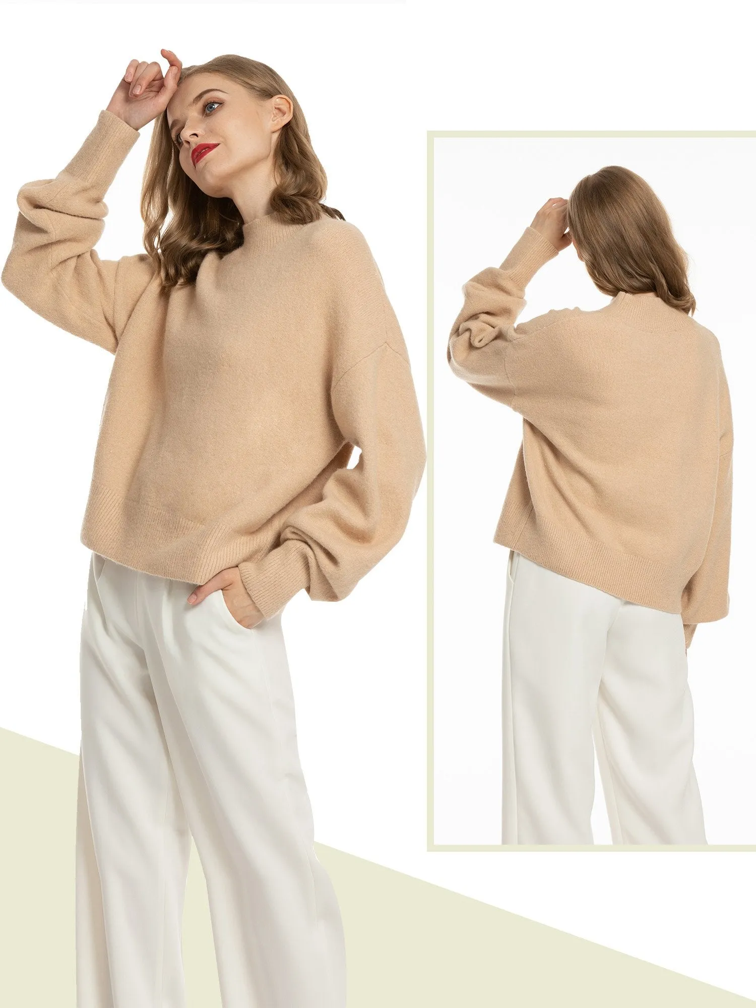 Turtleneck Pullover Sweater for women