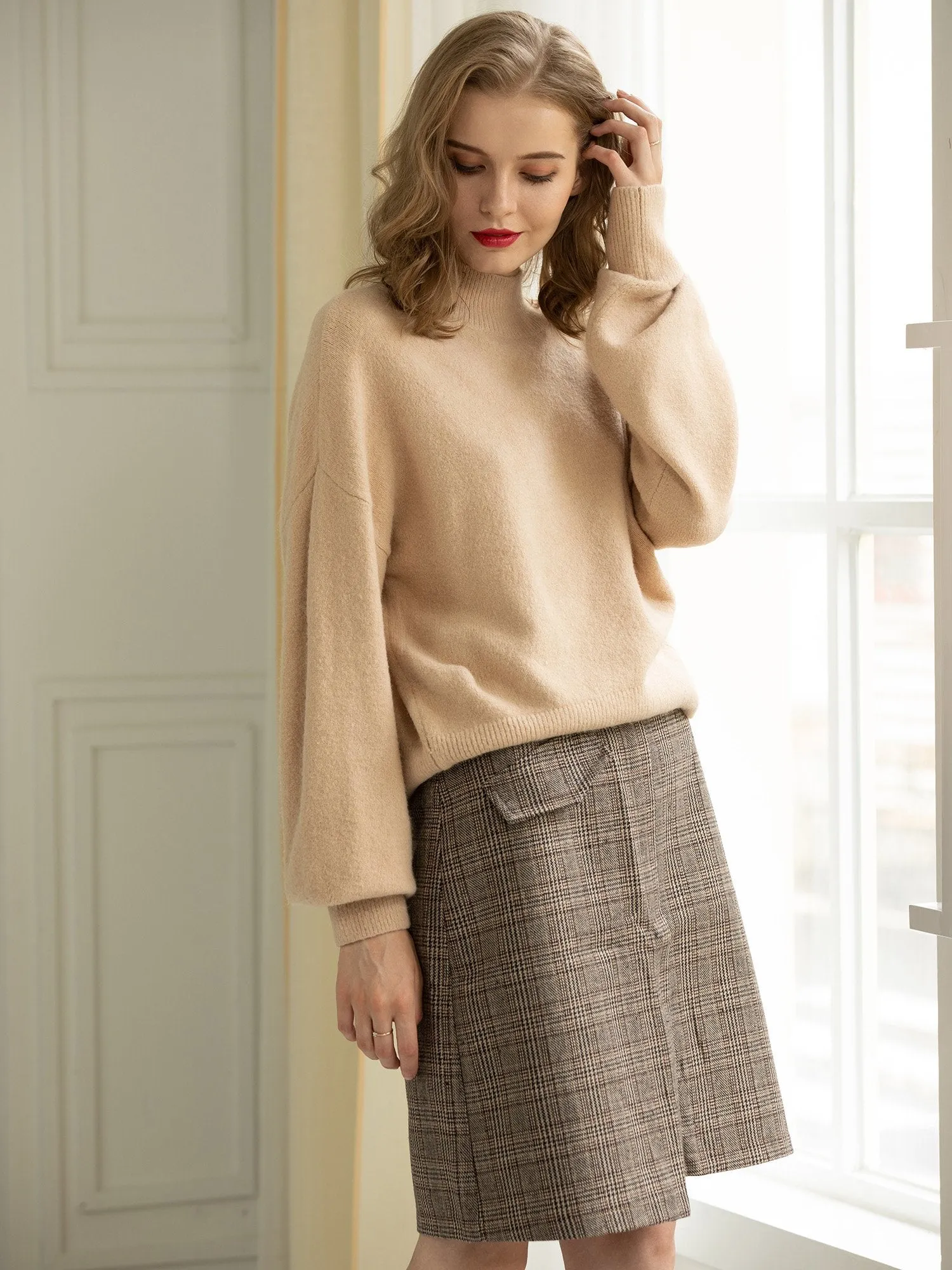 Turtleneck Pullover Sweater for women