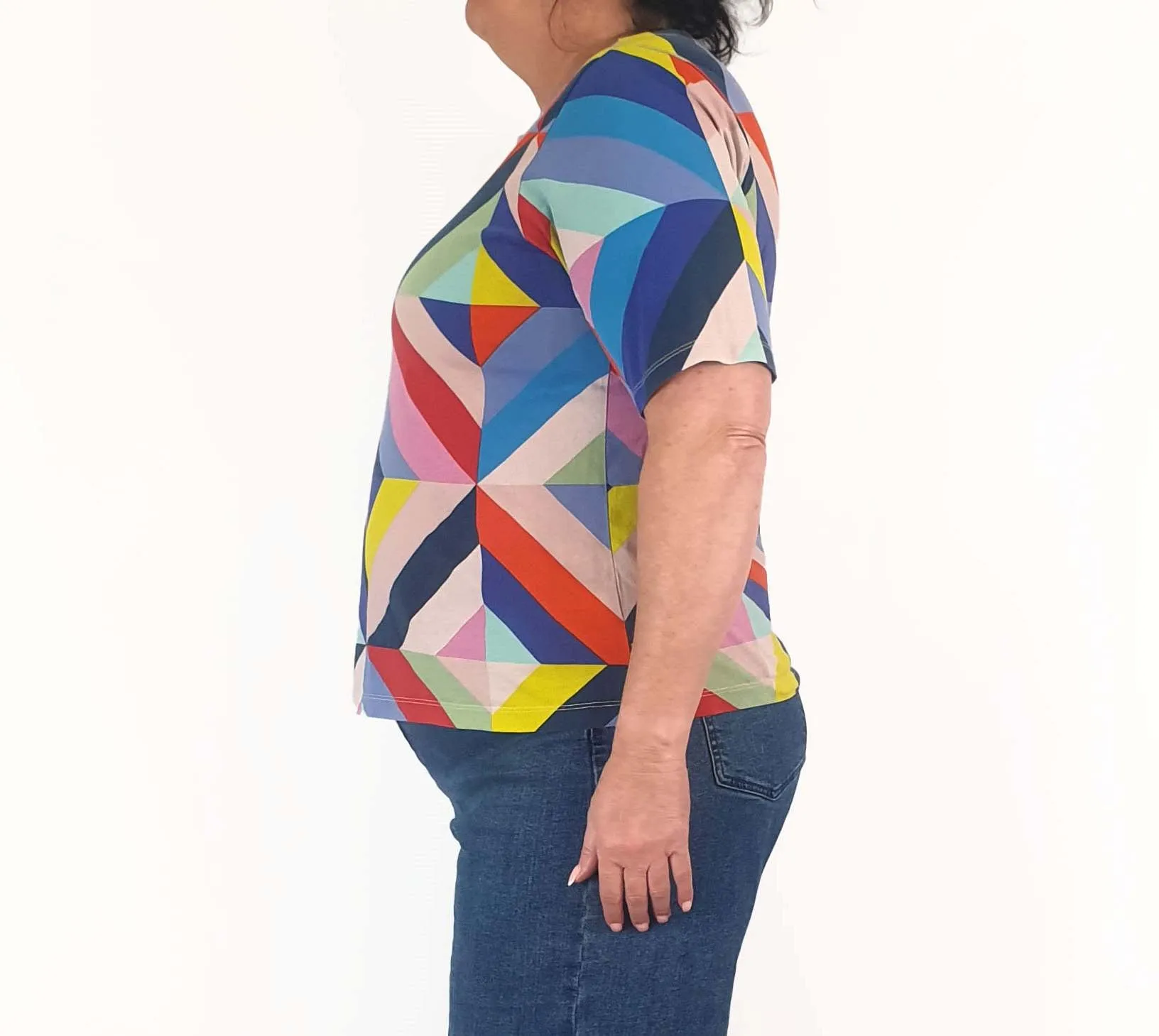 Uniqlo x Marimekko colourful striped tee shirt size XL