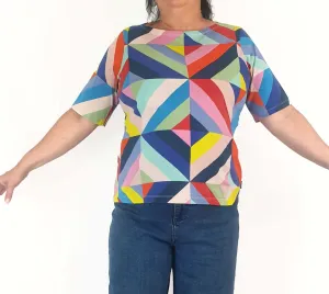 Uniqlo x Marimekko colourful striped tee shirt size XL