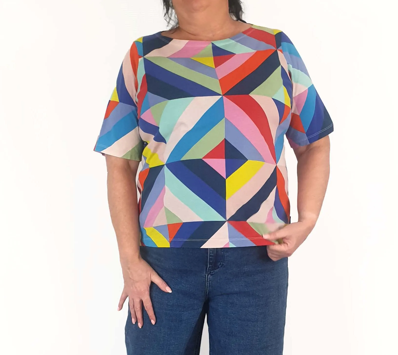 Uniqlo x Marimekko colourful striped tee shirt size XL