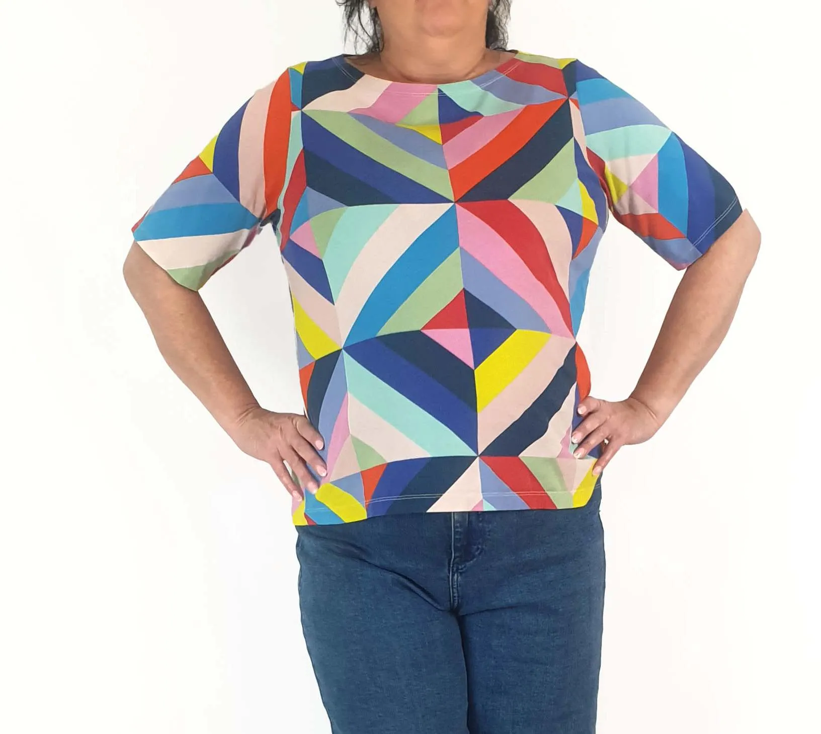 Uniqlo x Marimekko colourful striped tee shirt size XL