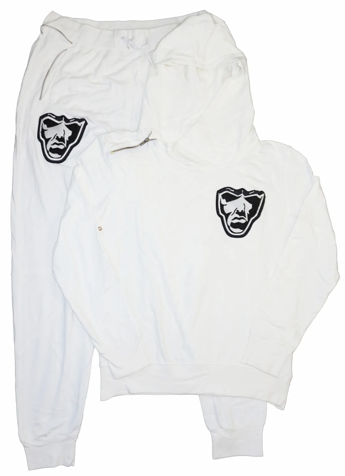 Varsity Big Face Men's Sweatsuit hoodie : White & Black