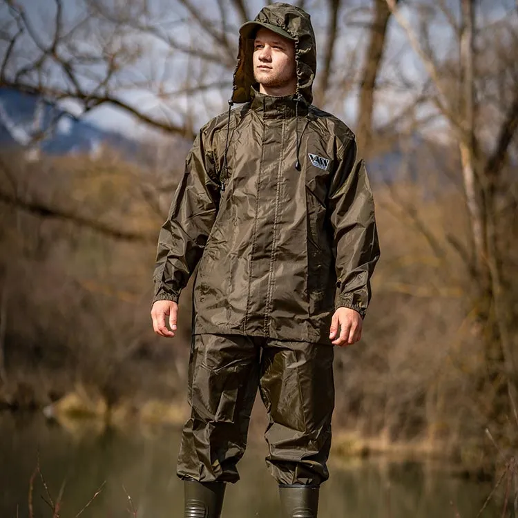 Vass Tackle Vass-Tex ‘Light’ Packaway Jacket and Trouser Set KHAKI