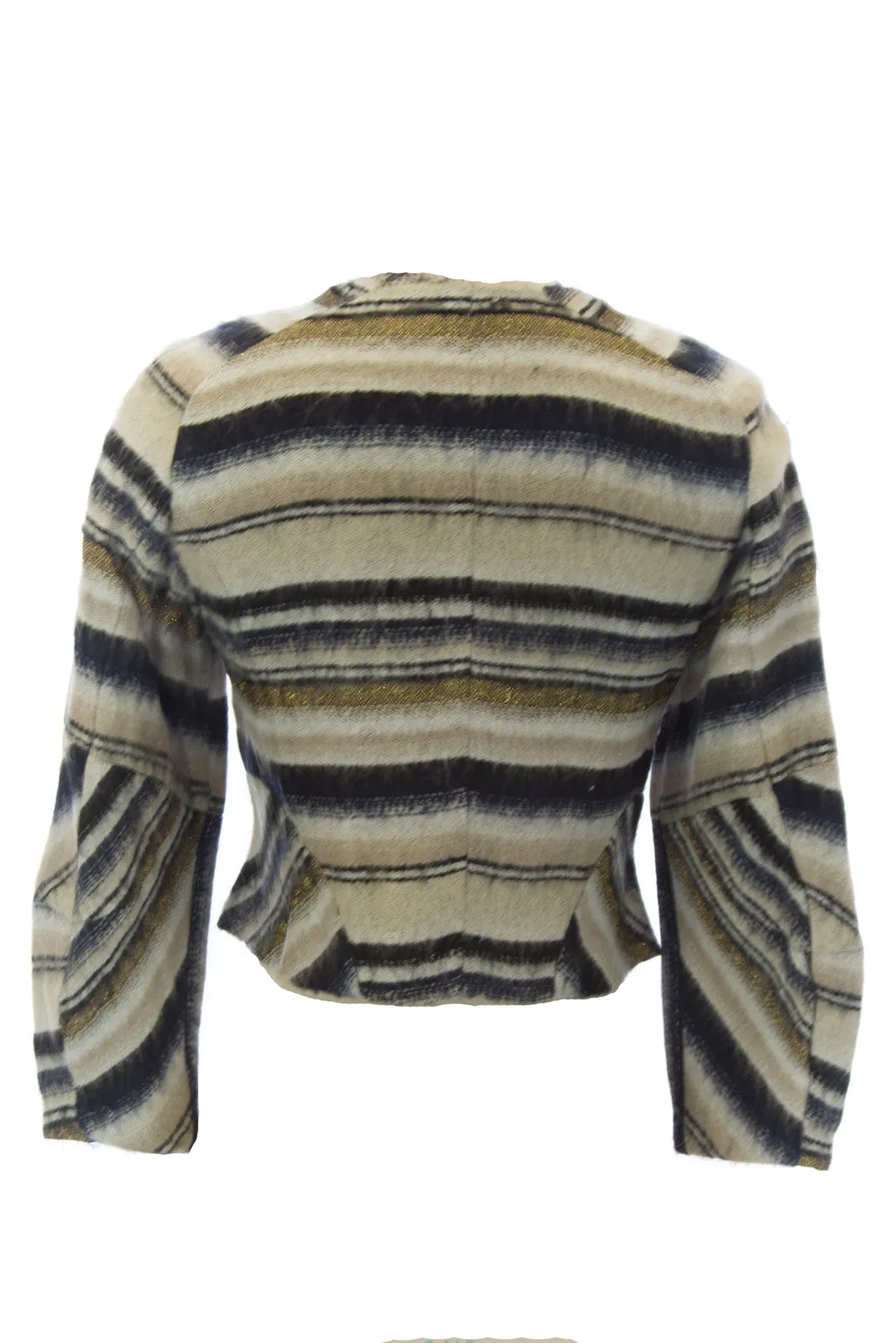 VENA CAVA Women's Striped Cropped Rampage Jacket 60517 $525 NEW