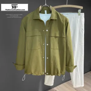 Vertical Textured Pocket Shirt