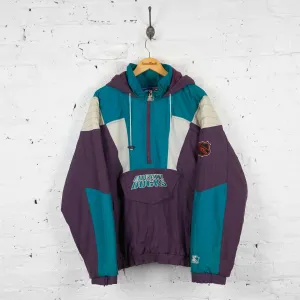 Vintage Anaheim Ducks NHL Padded Jacket - Blue/Purple - L