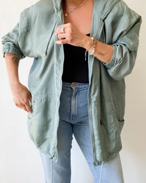 Vintage Sage Silk Jacket