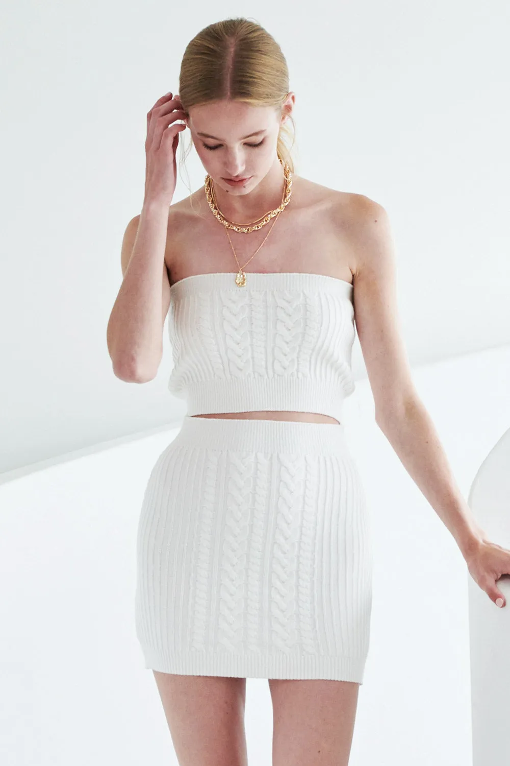 Vivian Cable Knit 2-piece Set