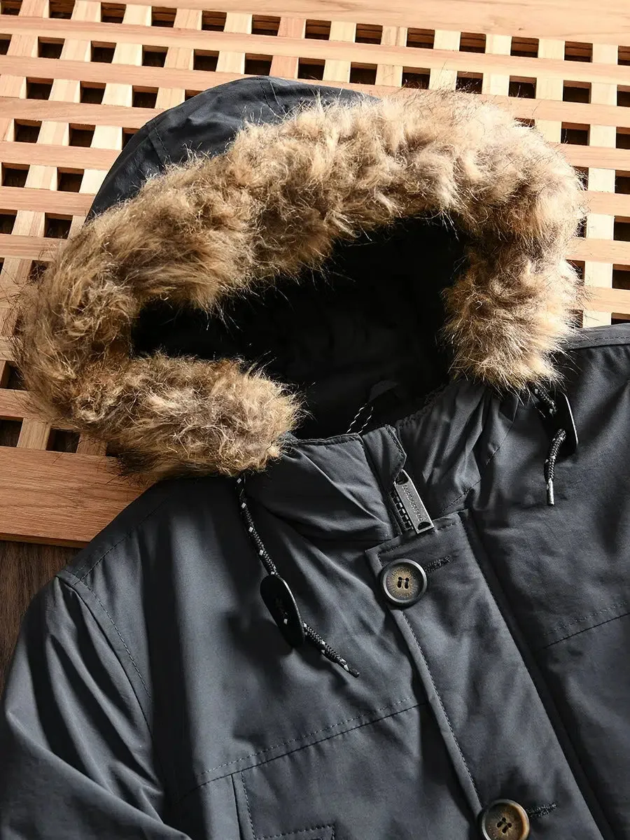 Waterproof Thickened Warm Hooded Jacket