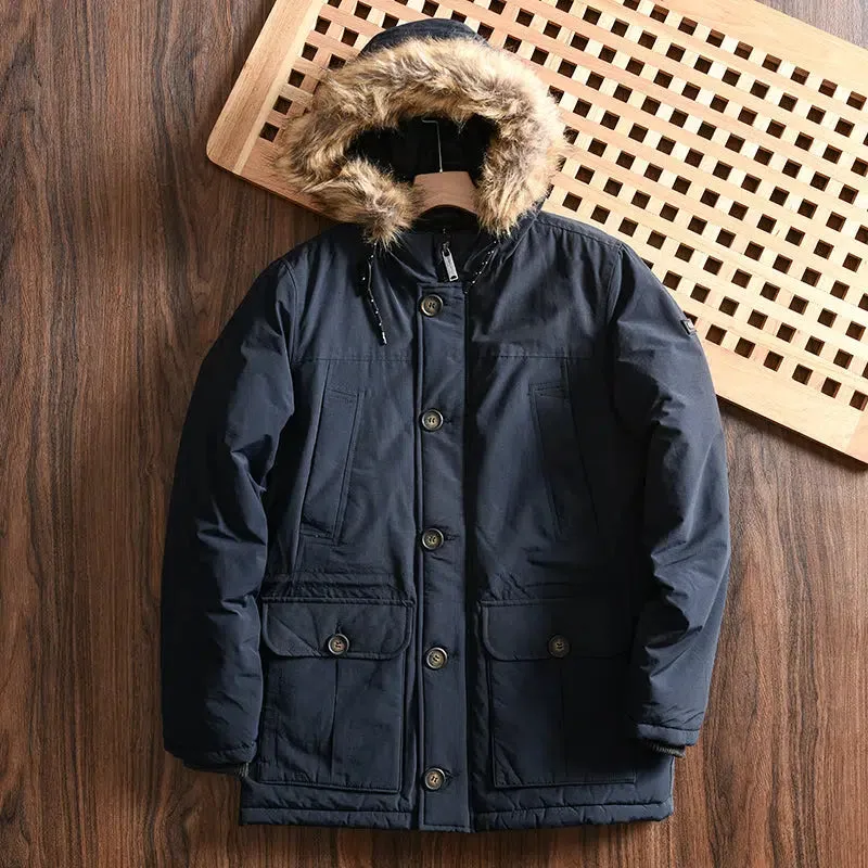 Waterproof Thickened Warm Hooded Jacket