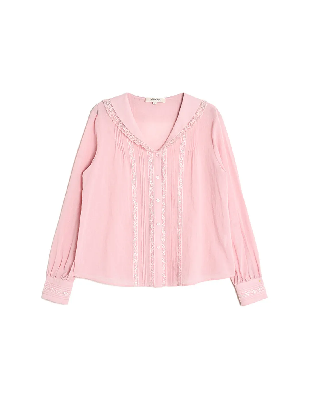 Waverly V-Neck Lace 100% Cotton Blouse