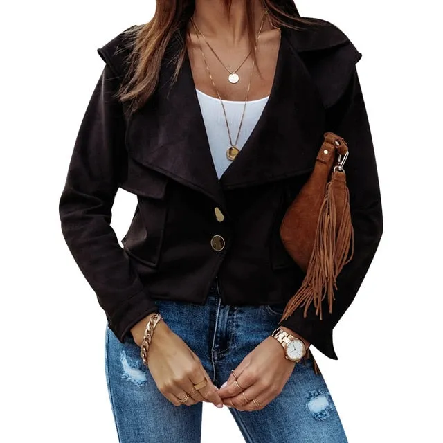 Women Coat And Jacket Single Breasted Long Sleeve Overcoats Spring And Autumn Ladies Outerwear Pocket Female Coat Overcoats D30