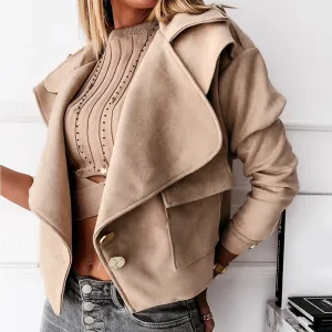 Women Coat And Jacket Single Breasted Long Sleeve Overcoats Spring And Autumn Ladies Outerwear Pocket Female Coat Overcoats D30