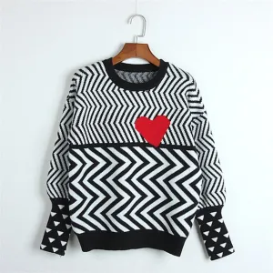 Women Lovely Pullovers Knitted Loose Sweaters Tops