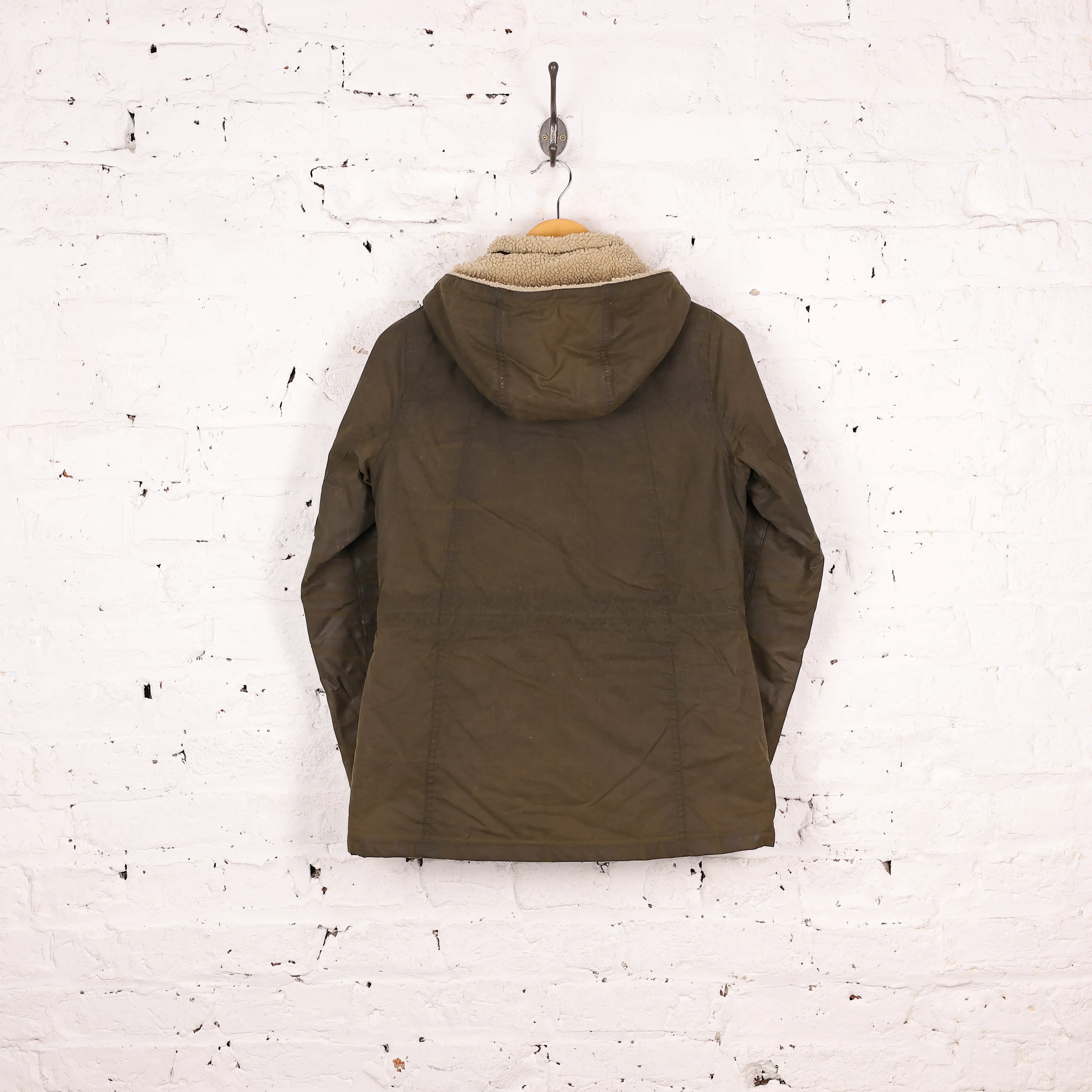 Women's Barbour Apsley Hooded Wax Jacket - Green - Women's S