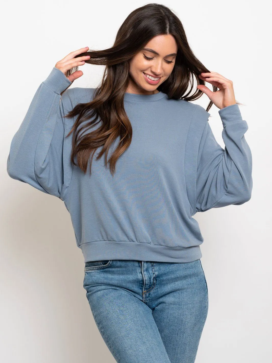 WOMEN'S COMFY LONG SLEEVE SWEATER