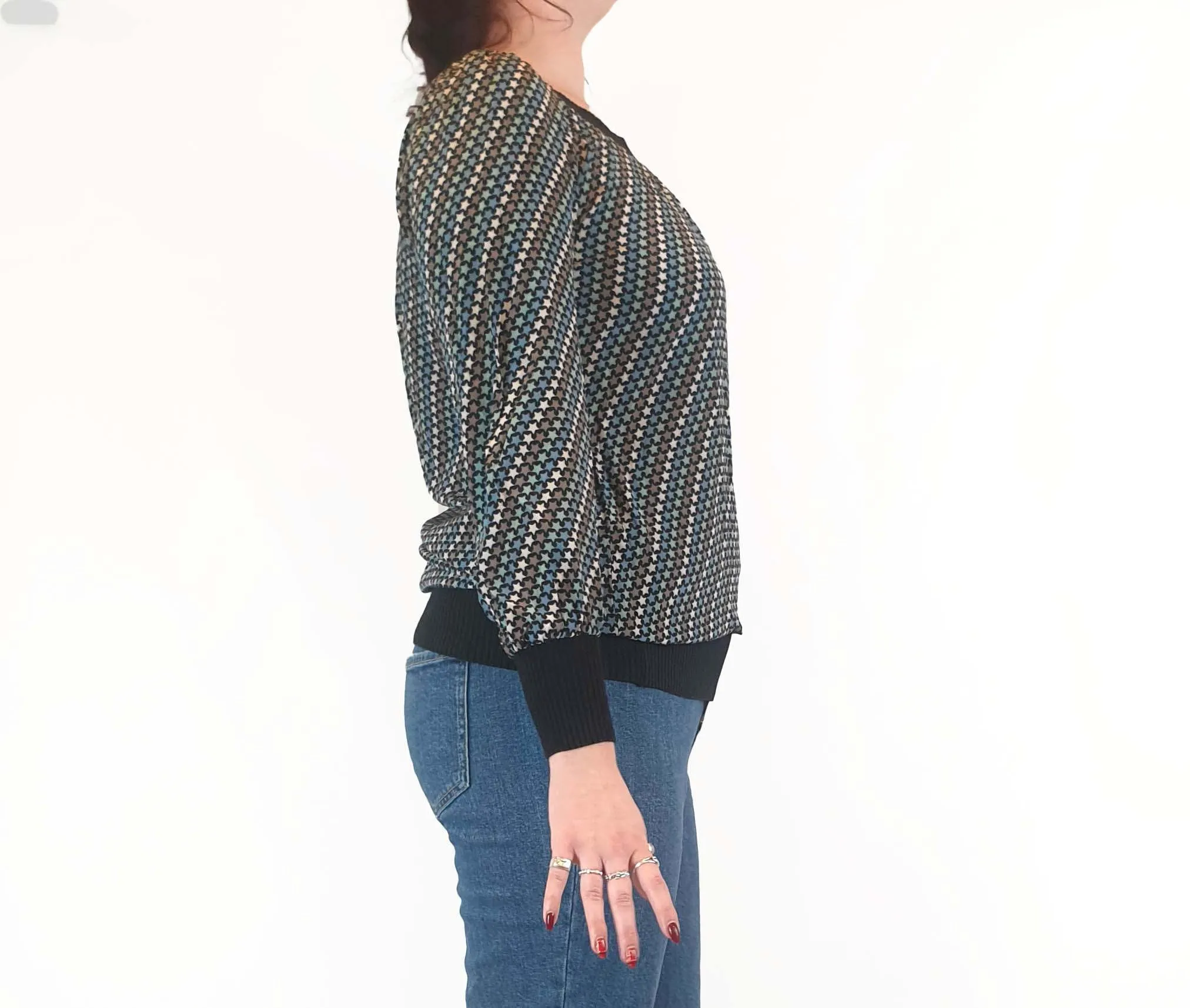 Zimmermann vintage 100% silk star print top size 3