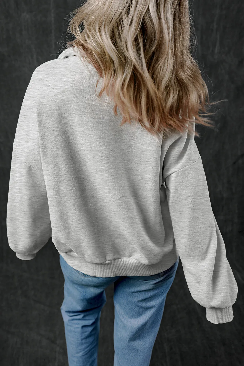 Zip-up Stand Neck Kangaroo Sweatshirt